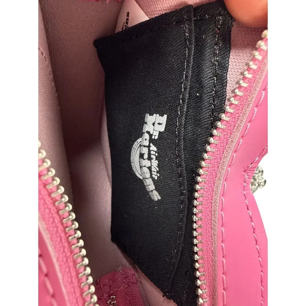 Dr. Martens Mini Heart Shaped Crossbody Bag Fondant Pink Kiev‎ Leather 2 Straps